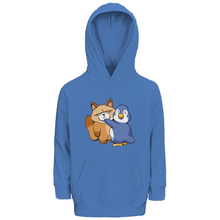 Grumpy Cat + Pinguin Premium Bio Kinderhoodie - Textilzauber