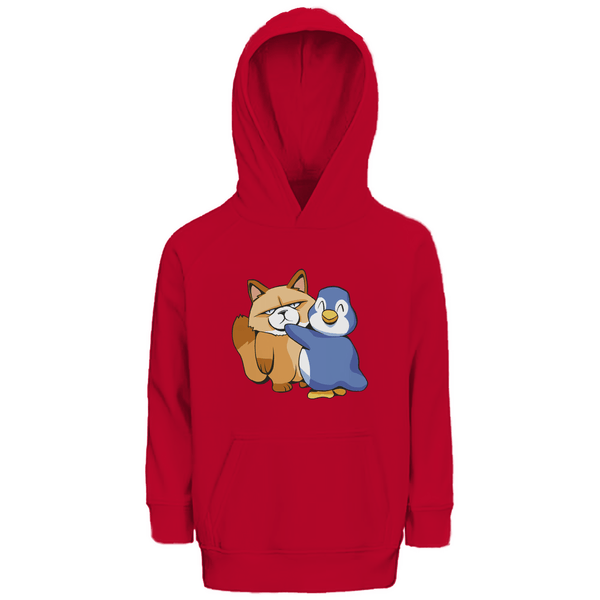 Grumpy Cat + Pinguin Premium Bio Kinderhoodie - Textilzauber