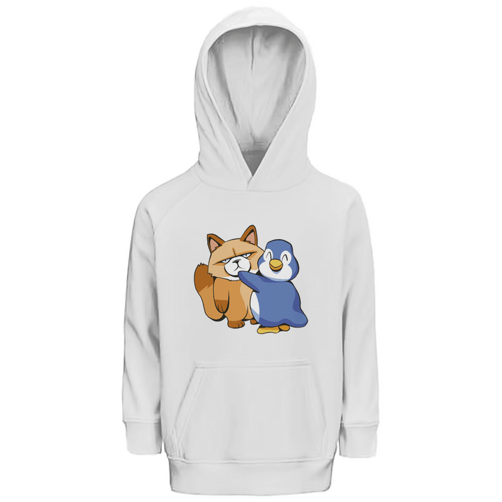 Grumpy Cat + Pinguin Premium Bio Kinderhoodie - Textilzauber