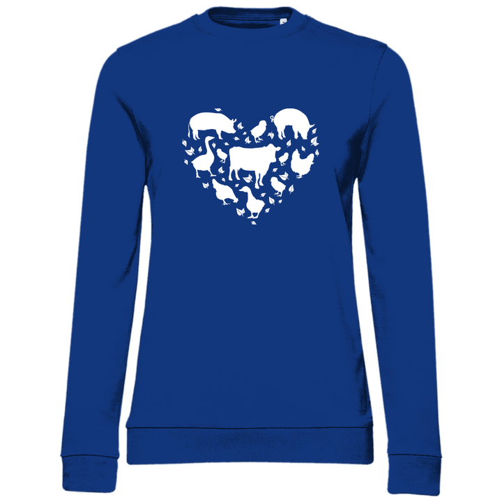 Herz für Tiere - Damen Sweatshirt - Textilzauber