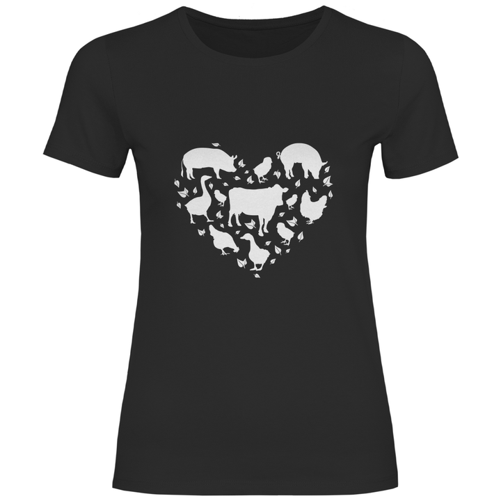 Herz für Tiere - Damen T - Shirt - Textilzauber