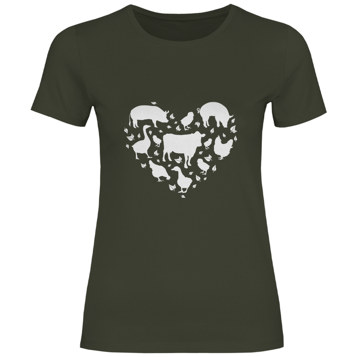 Herz für Tiere - Damen T - Shirt - Textilzauber