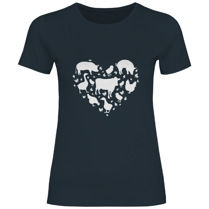 Herz für Tiere - Damen T - Shirt - Textilzauber