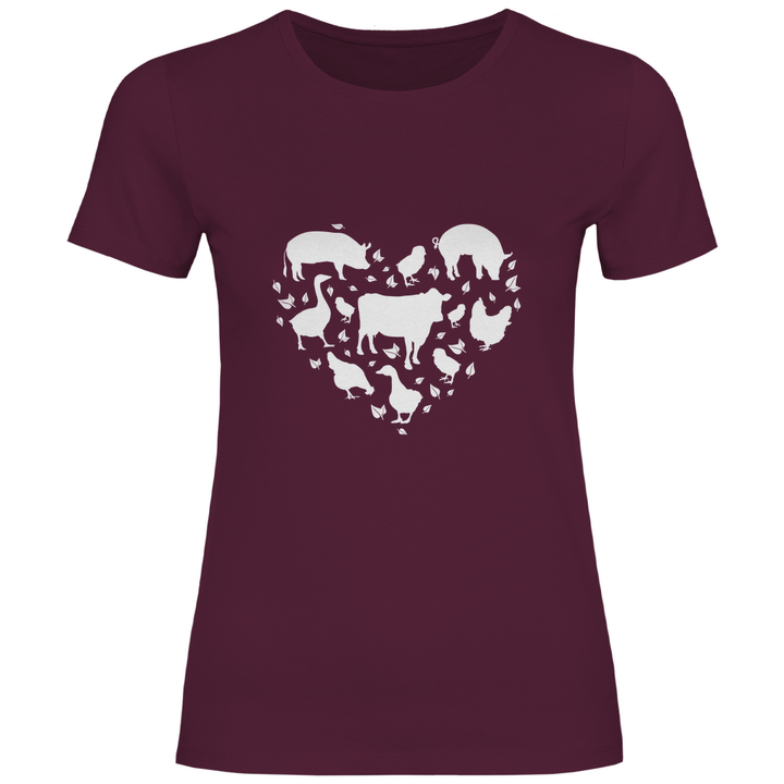 Herz für Tiere - Damen T - Shirt - Textilzauber