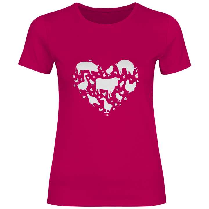 Herz für Tiere - Damen T - Shirt - Textilzauber
