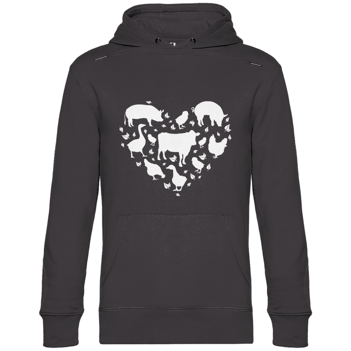 Herz für Tiere - Herren Hoodie - Textilzauber