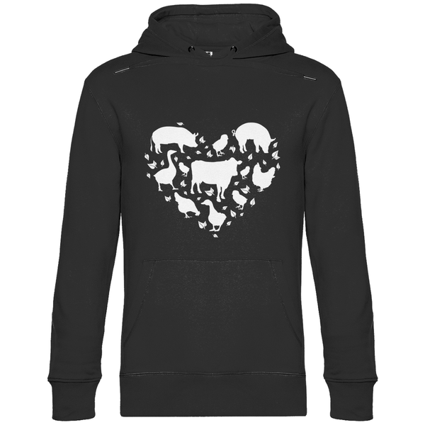 Herz für Tiere - Herren Hoodie - Textilzauber