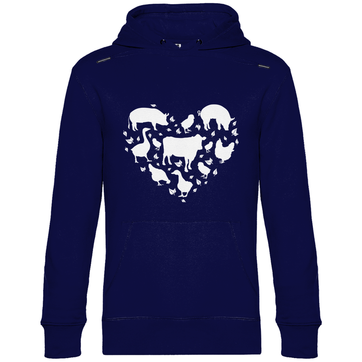 Herz für Tiere - Herren Hoodie - Textilzauber