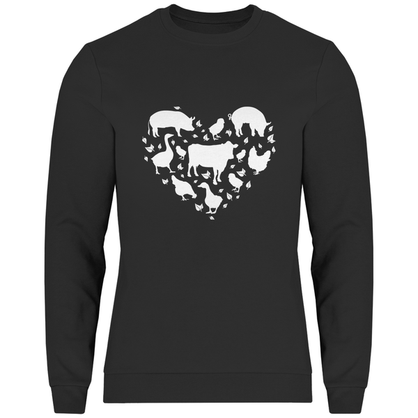 Herz für Tiere - Herren Sweatshirt - Textilzauber