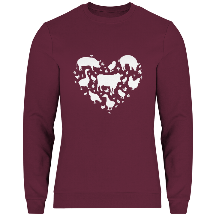 Herz für Tiere - Herren Sweatshirt - Textilzauber