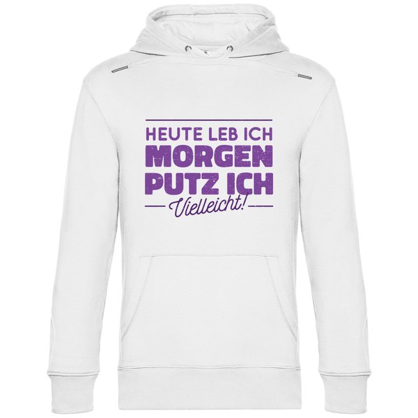 Heute leb ich - Herren Hoodie - Textilzauber