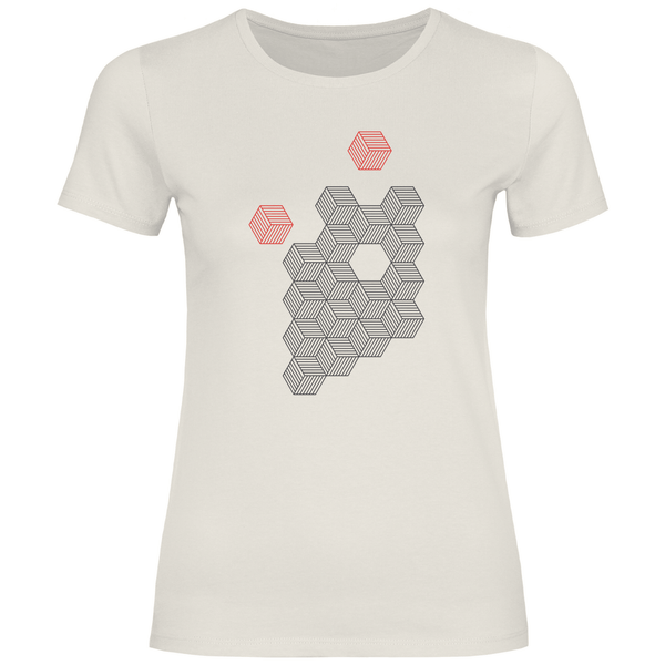 Hexagonale Struktur - Damen T - Shirt - Textilzauber