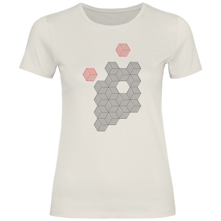 Hexagonale Struktur - Damen T - Shirt - Textilzauber