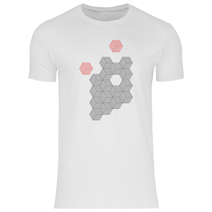 Hexagonale Struktur - Herren T - Shirt - Textilzauber