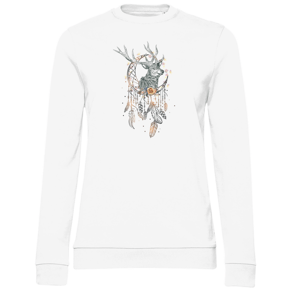 Hirsch Traumfänger - Damen Sweatshirt - Textilzauber