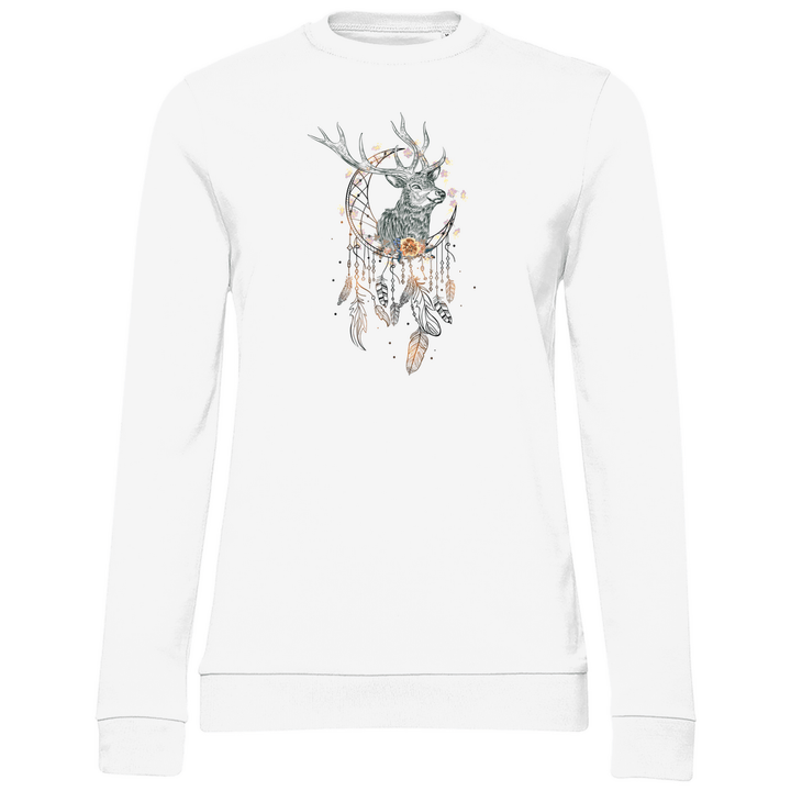 Hirsch Traumfänger - Damen Sweatshirt - Textilzauber