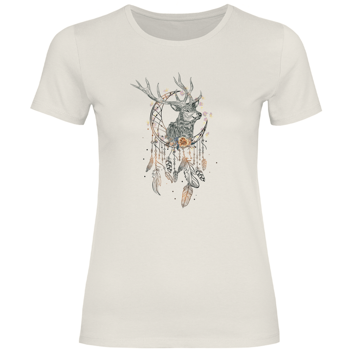Hirsch Traumfänger - Damen T - Shirt - Textilzauber