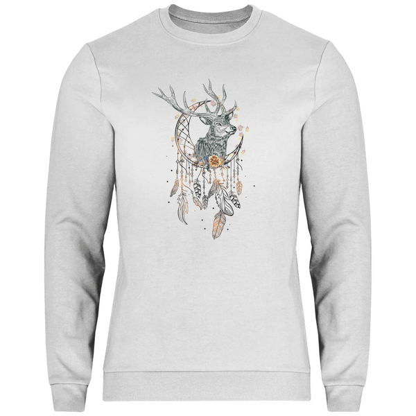 Hirsch Traumfänger - Herren Sweatshirt - Textilzauber