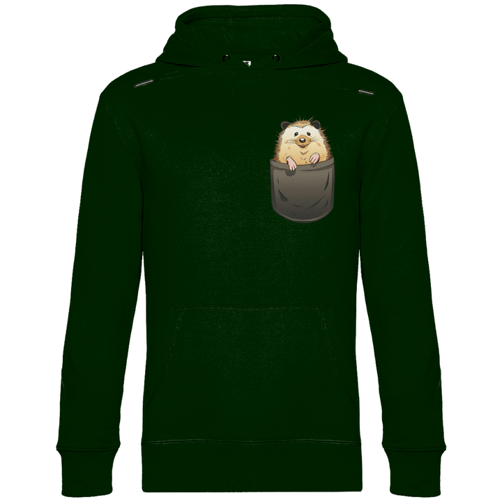Igel in Brusttasche - Herren Hoodie - Textilzauber