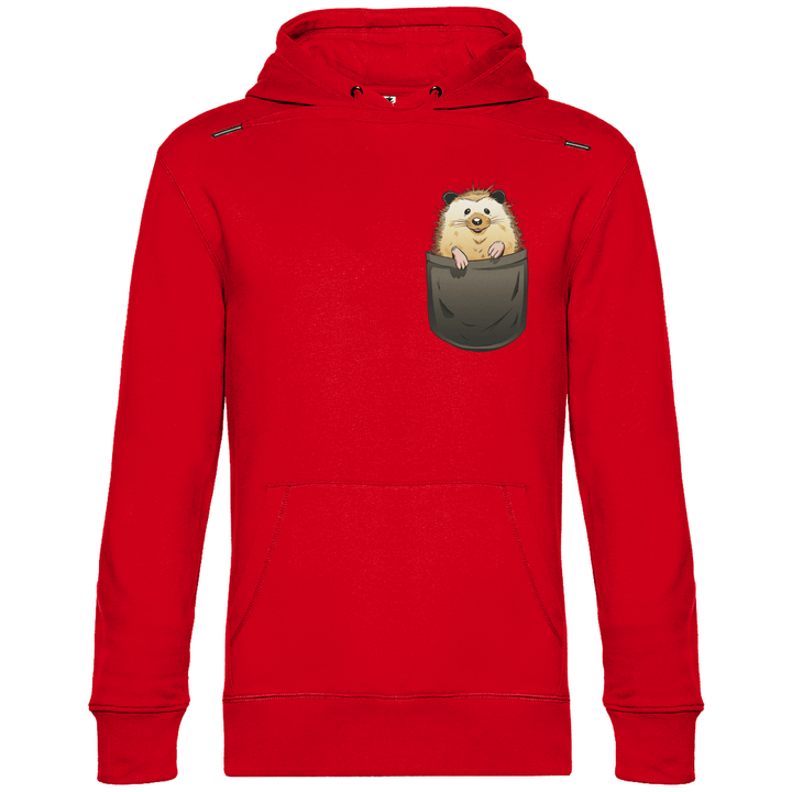 Igel in Brusttasche - Herren Hoodie - Textilzauber