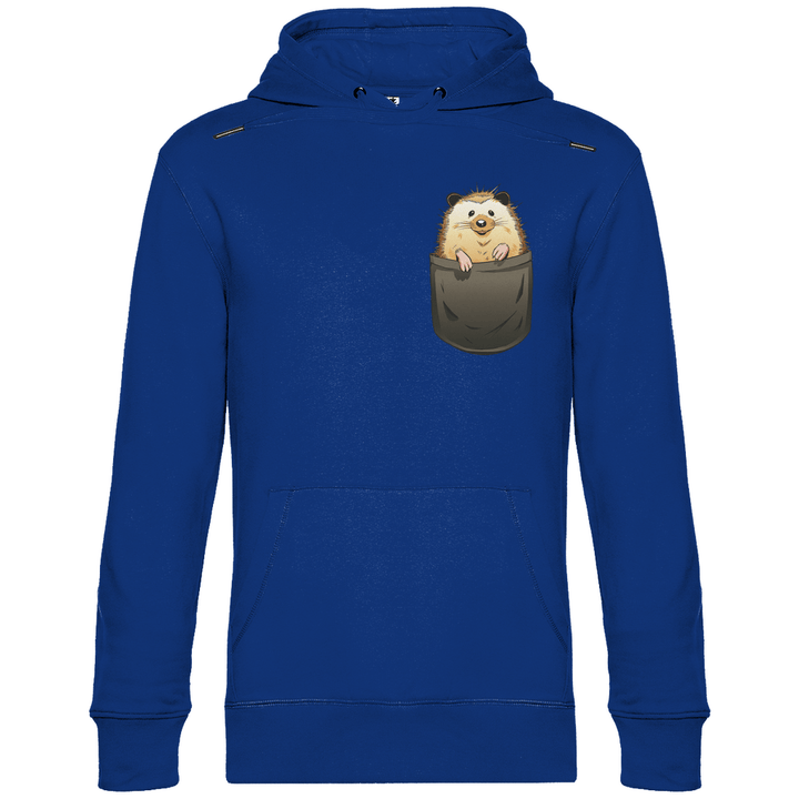 Igel in Brusttasche - Herren Hoodie - Textilzauber