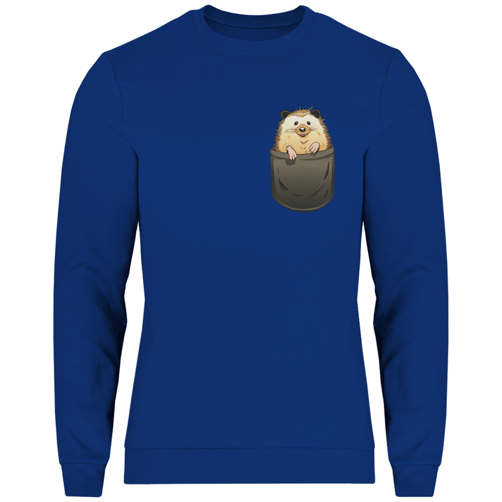 Igel in Brusttasche - Herren Sweatshirt - Textilzauber