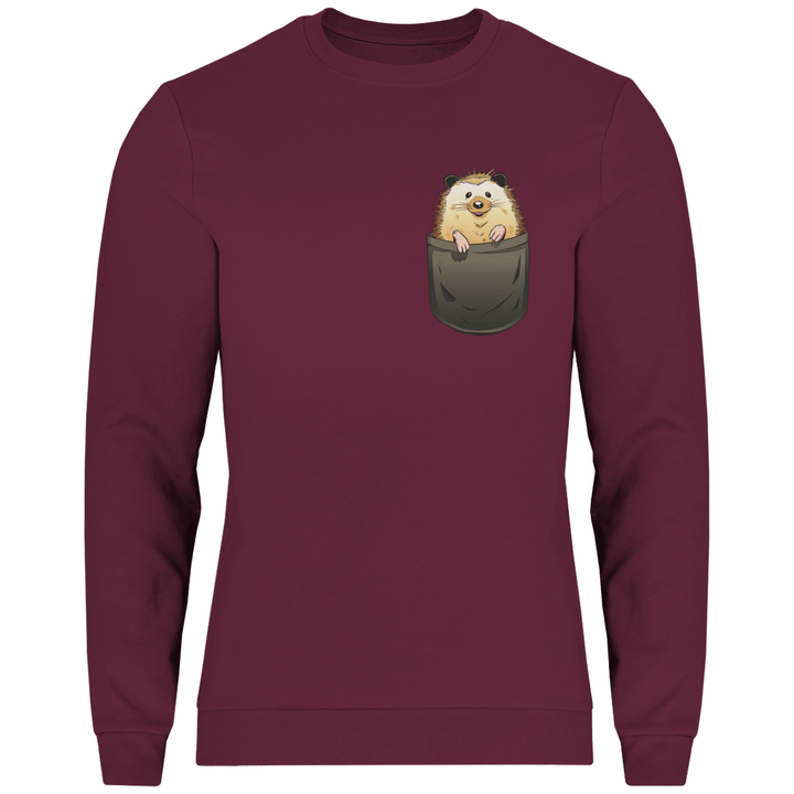 Igel in Brusttasche - Herren Sweatshirt - Textilzauber