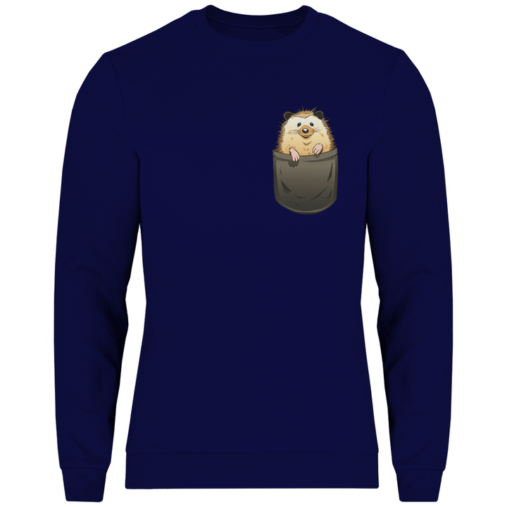 Igel in Brusttasche - Herren Sweatshirt - Textilzauber