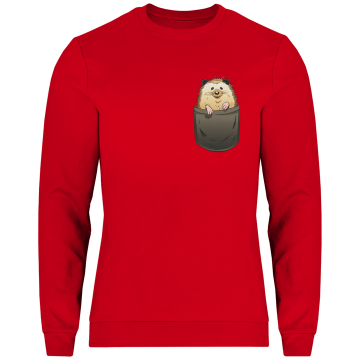 Igel in Brusttasche - Herren Sweatshirt - Textilzauber