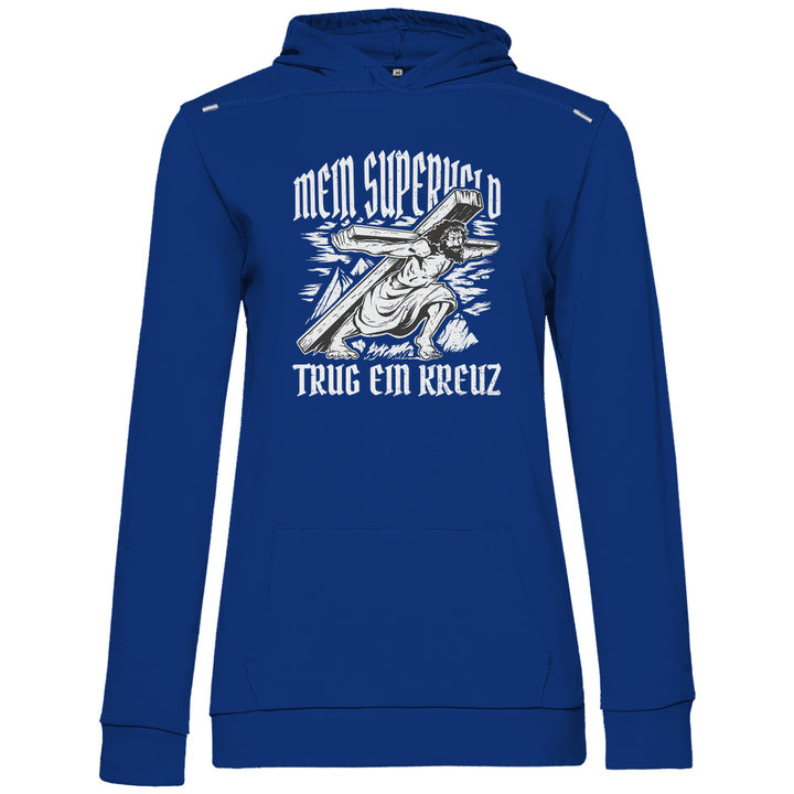 Jesus mein Superheld - Damen Hoodie - Textilzauber