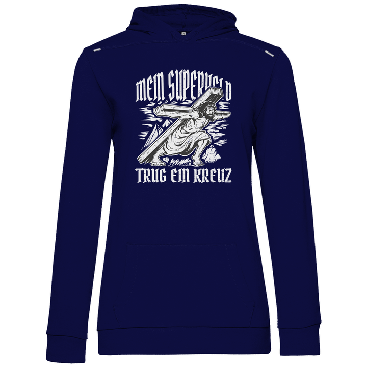 Jesus mein Superheld - Damen Hoodie - Textilzauber