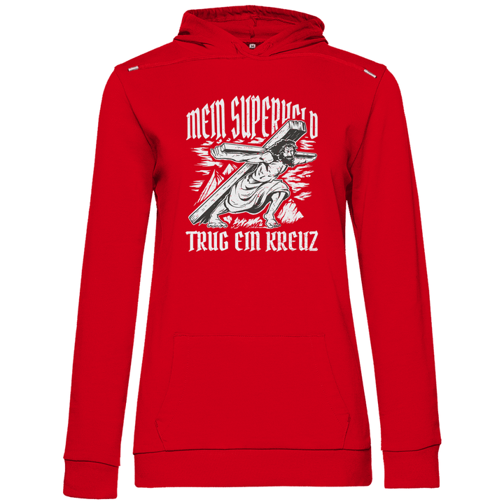 Jesus mein Superheld - Damen Hoodie - Textilzauber