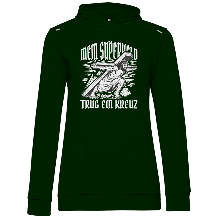 Jesus mein Superheld - Damen Hoodie - Textilzauber