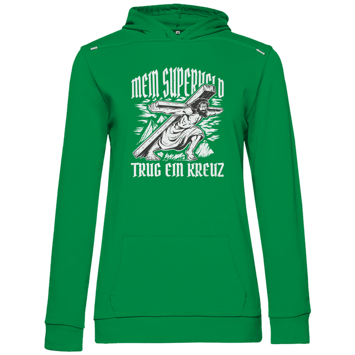 Jesus mein Superheld - Damen Hoodie - Textilzauber