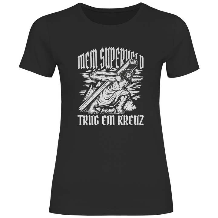 Jesus mein Superheld - Damen T - Shirt - Textilzauber