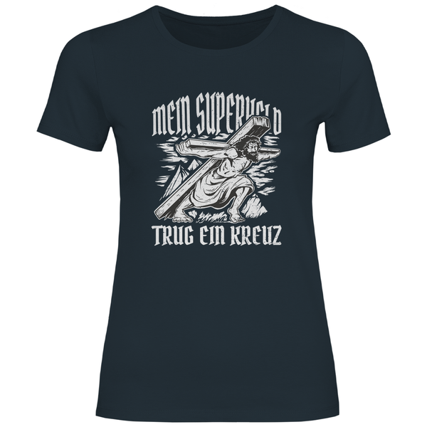 Jesus mein Superheld - Damen T - Shirt - Textilzauber