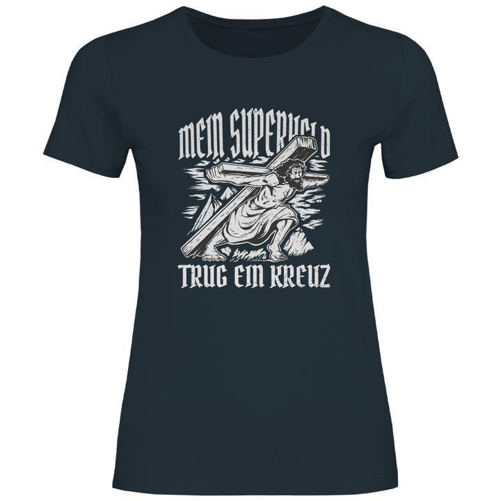 Jesus mein Superheld - Damen T - Shirt - Textilzauber