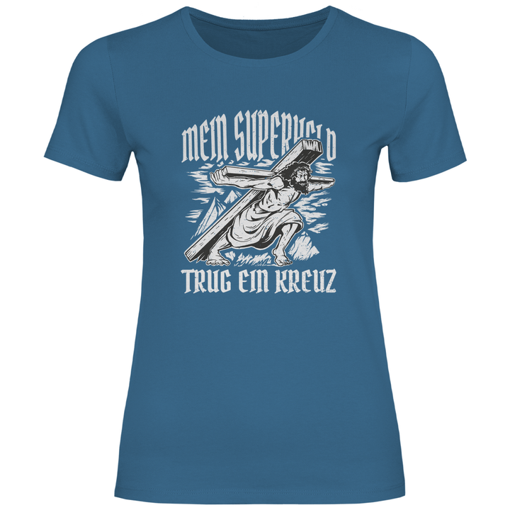 Jesus mein Superheld - Damen T - Shirt - Textilzauber