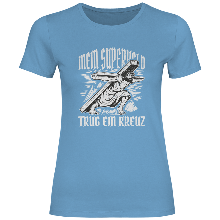 Jesus mein Superheld - Damen T - Shirt - Textilzauber