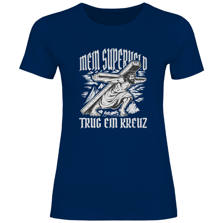 Jesus mein Superheld - Damen T - Shirt - Textilzauber