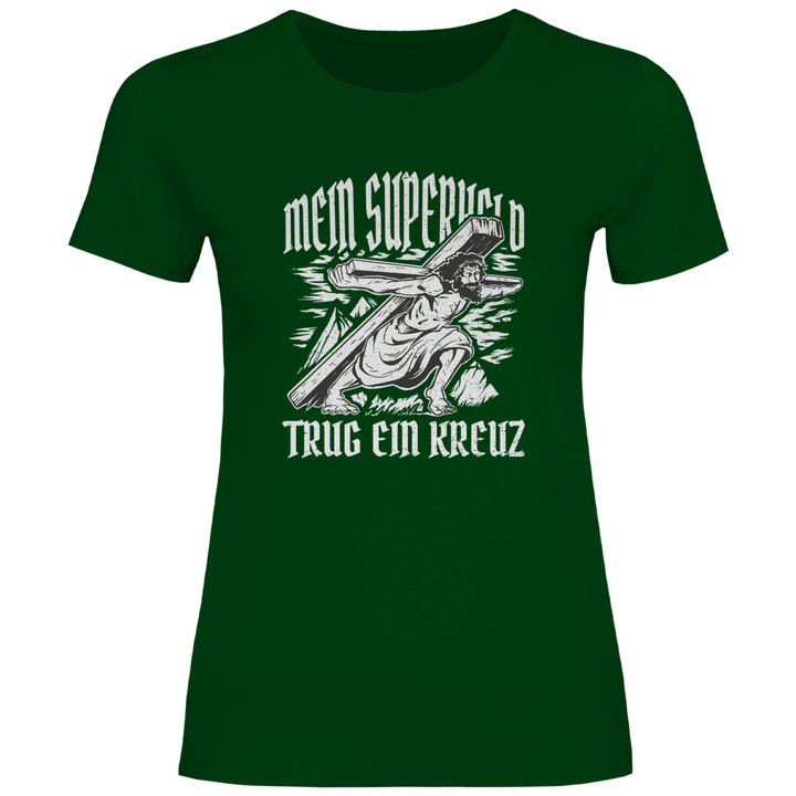 Jesus mein Superheld - Damen T - Shirt - Textilzauber