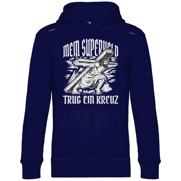Jesus mein Superheld - Herren Hoodie - Textilzauber