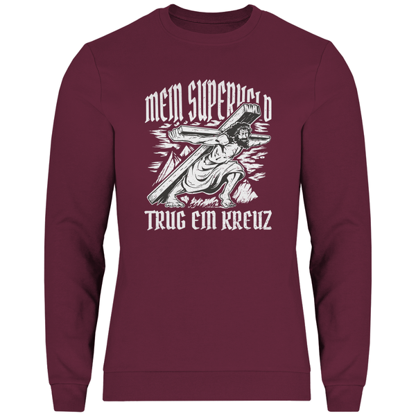 Jesus mein Superheld - Herren Sweatshirt - Textilzauber