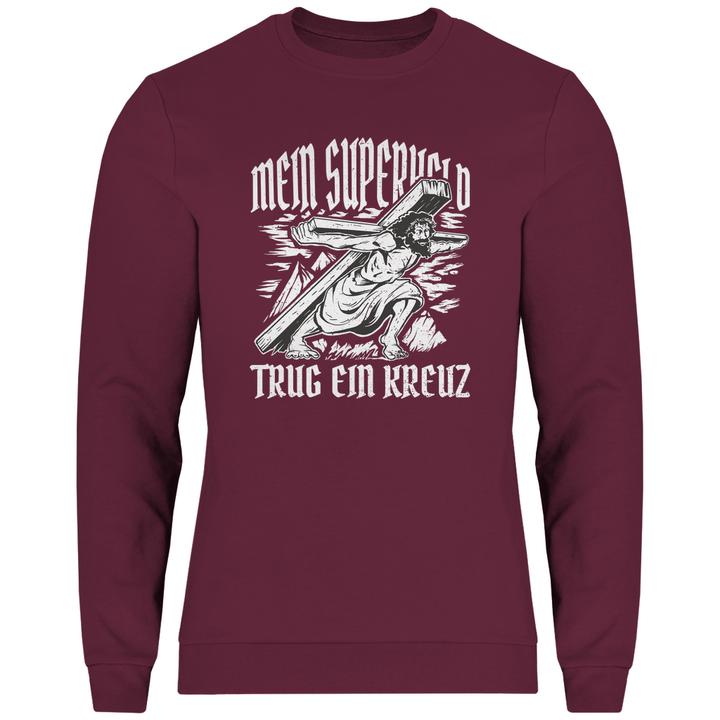 Jesus mein Superheld - Herren Sweatshirt - Textilzauber