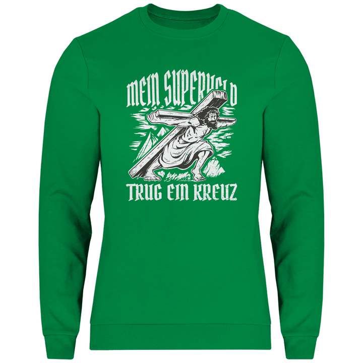 Jesus mein Superheld - Herren Sweatshirt - Textilzauber