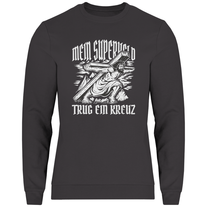 Jesus mein Superheld - Herren Sweatshirt - Textilzauber