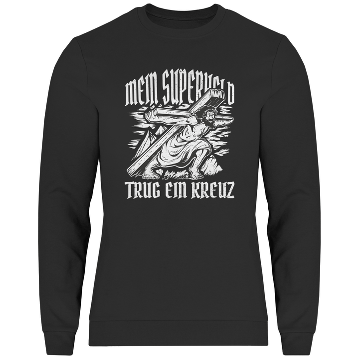 Jesus mein Superheld - Herren Sweatshirt - Textilzauber