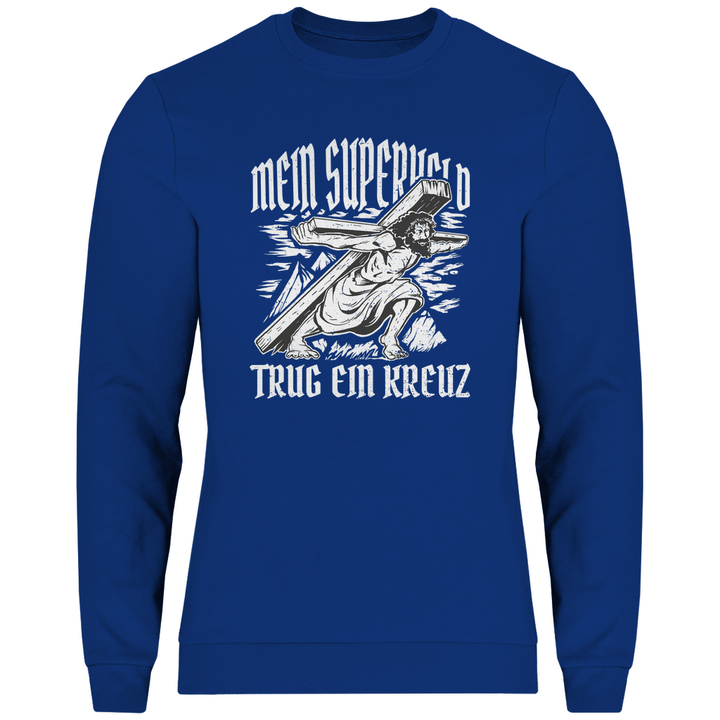 Jesus mein Superheld - Herren Sweatshirt - Textilzauber