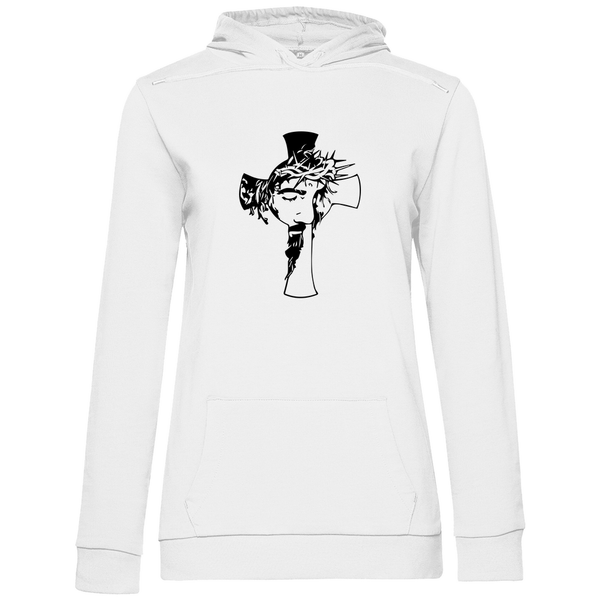 Jesus mit Dornenkrone - Damen Hoodie - Textilzauber