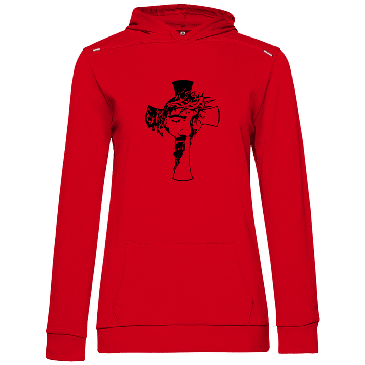 Jesus mit Dornenkrone - Damen Hoodie - Textilzauber
